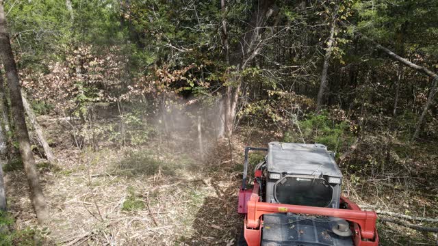 Kubota SVL75-3 and drum mulcher on a cleared homesite lot in Lascassas, TN